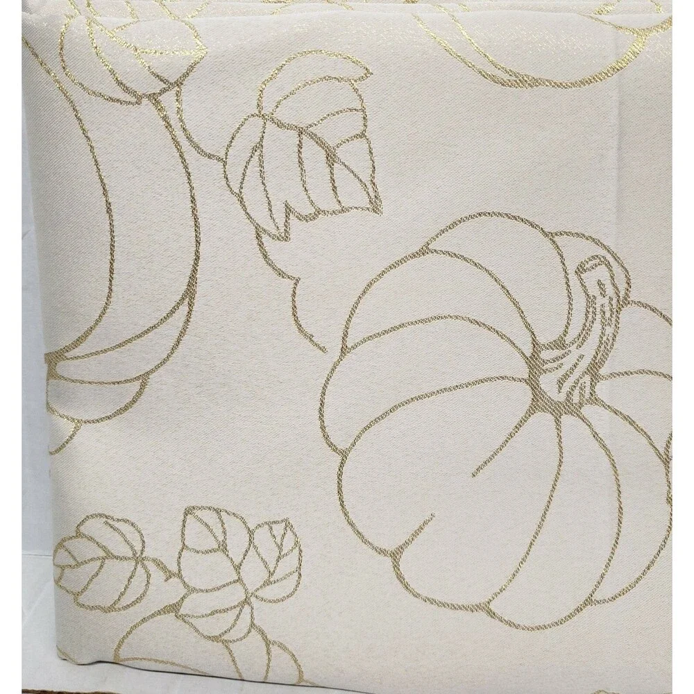 Woven Metallic Tablecloth 60